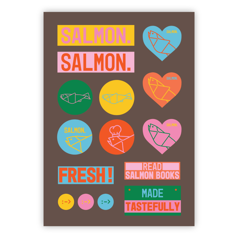 Salmon Books Sticker